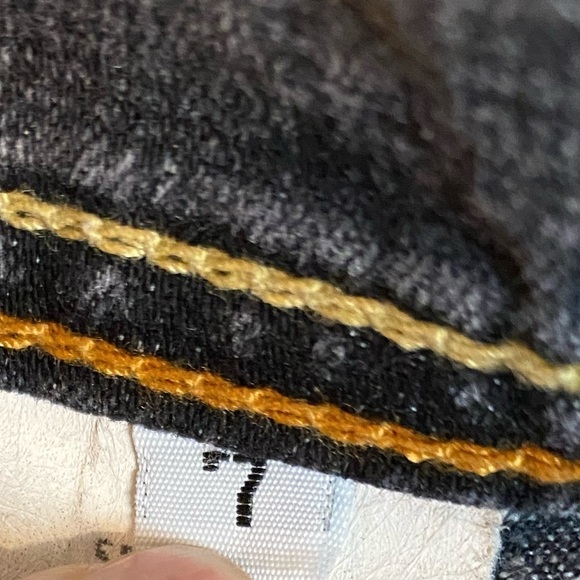 Paris Blue Distressed Ultra Mini Skirt Size 7 - Picture 3 of 13